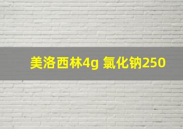 美洛西林4g 氯化钠250